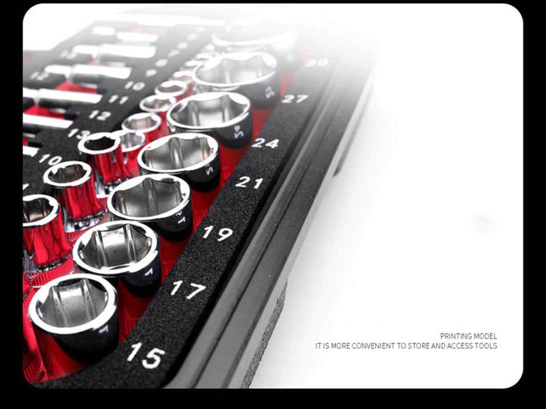  "Comprehensive Automotive Tool Set for Car Repair and Maintenance - Includes Ratchet Wrenches, Sockets, Screwdrivers, and More"