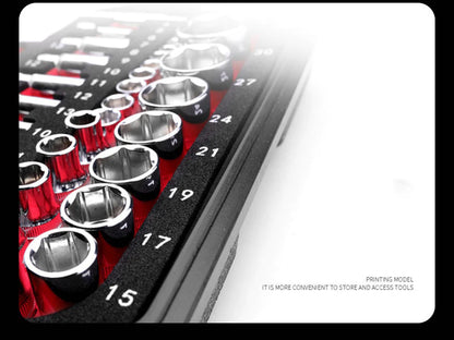  "Comprehensive Automotive Tool Set for Car Repair and Maintenance - Includes Ratchet Wrenches, Sockets, Screwdrivers, and More"