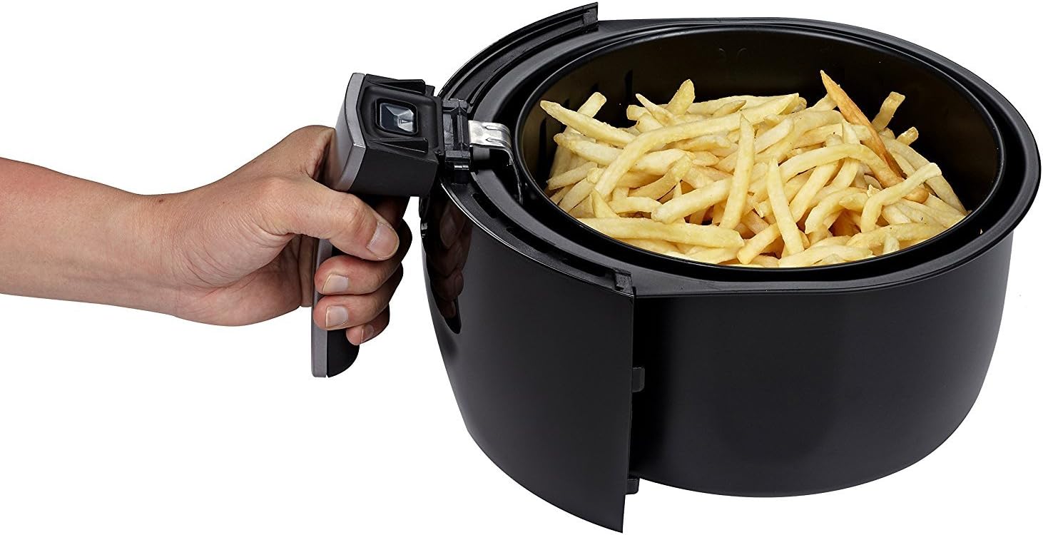 " Black Programmable Air Fryer with 8 Cook Presets, 3.7-Quart Capacity"