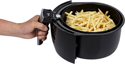 " Black Programmable Air Fryer with 8 Cook Presets, 3.7-Quart Capacity"